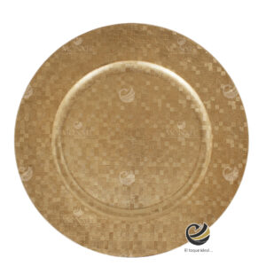 Plato Base P21-HOL Oro 33 cm. (Polipropileno)