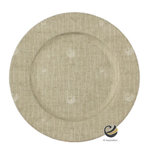 Plato Base P22-TEX Champagne 33 cm. (Polipropileno)
