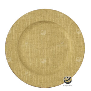 Plato Base P22-TEX Oro 33 cm. (Polipropileno)