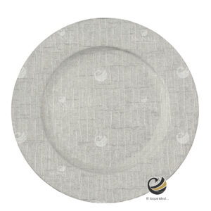 Plato Base P22-TEX Plata 33 cm. (Polipropileno)