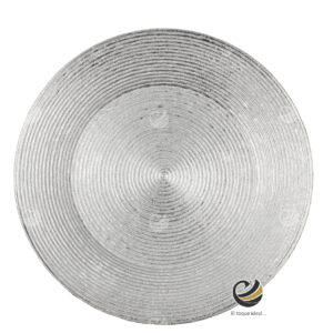 Plato Base P23-SNA Plata 33 cm. (Polipropileno)