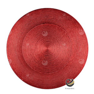 Plato Base P23-SNA Rojo 33 cm. (Polipropileno)