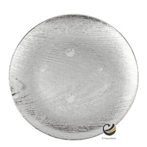 Plato Base P24-MAD Plata 33 cm. (Polipropileno)
