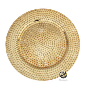 Plato Base P25-LUN Oro 33 cm. (Polipropileno)