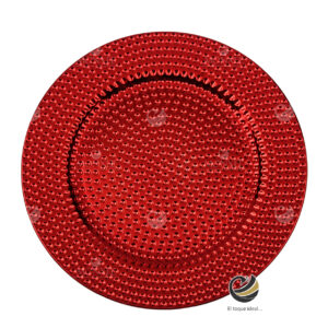 Plato Base P25-LUN Rojo 33 cm. (Polipropileno)