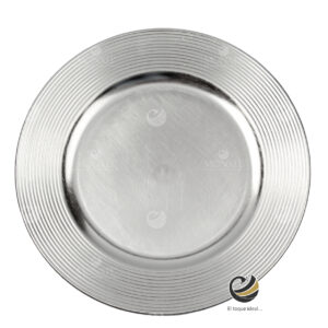 Plato Base P27-SNA Plata 33 cm. (Polipropileno)