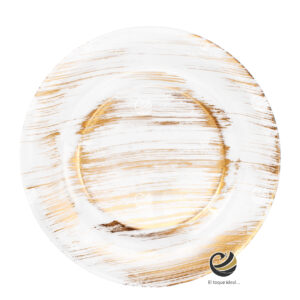 Plato Base P28-RAY Oro 33cm (Cristal)