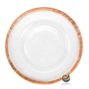 Plato Base P29-FIL Rosa Oro 33cm (Cristal)
