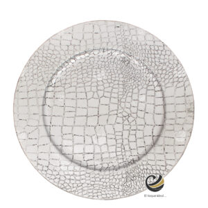 Plato Base P31-CRA Plata 33 cm. (Polipropileno)