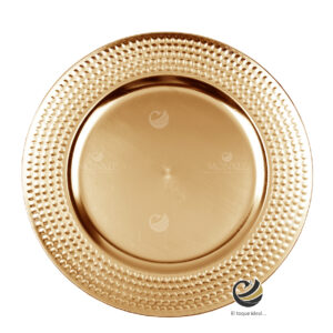 Plato Base P32-LUN Oro 33 cm. (Polipropileno)