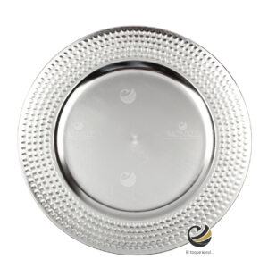 Plato Base P32-LUN Plata 33 cm. (Polipropileno)