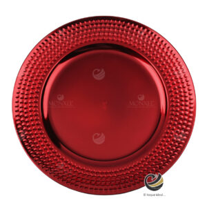 Plato Base P32-LUN Rojo 33 cm. (Polipropileno)
