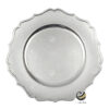 Plato Base P34-FLO Plata 33 cm. (Polipropileno)