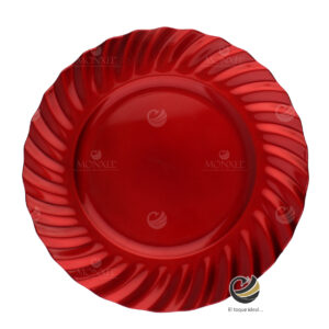 Plato Base P35-WAV Rojo 33 cm. (Polipropileno)