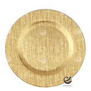 Plato Base P36-TEX Oro 33 cm. (Polipropileno)
