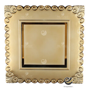 Plato Base P37-WOR Oro 33x33 cm. (Polipropileno)