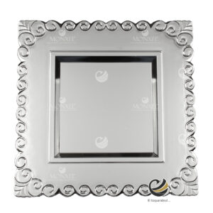 Plato Base P37-WOR Plata 33x33 cm. (Polipropileno)