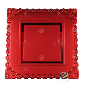 Plato Base P37-WOR Rojo 33x33 cm. (Polipropileno)