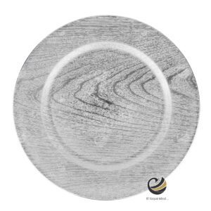 Plato Base P40-MAD Plata 33 cm. (Polipropileno)