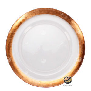 Plato Base P43-FIL Rosa Oro 33cm (Cristal)