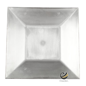 Plato Base P44-CLI Plata 33x33 cm. (Polipropileno)