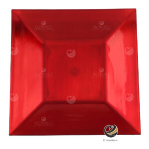 Plato Base P44-CLI Rojo 33x33 cm. (Polipropileno)