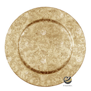 Plato Base P45-VIN Oro 33 cm. (Polipropileno)