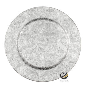 Plato Base P45-VIN Plata 33 cm. (Polipropileno)
