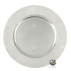Plato Base P46-STO Plata 33 cm. (Polipropileno)