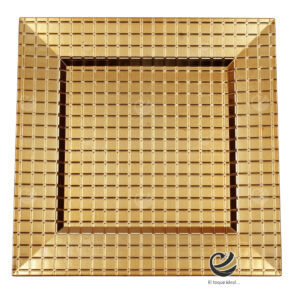 Plato Base P49-CUA Oro 33x33 cm. (Polipropileno)