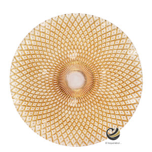 Plato Base P53-GEO Oro 33cm (Cristal)