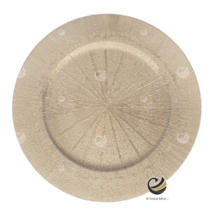 Plato Base P56-DUS Champagne 33 cm. (Polipropileno)