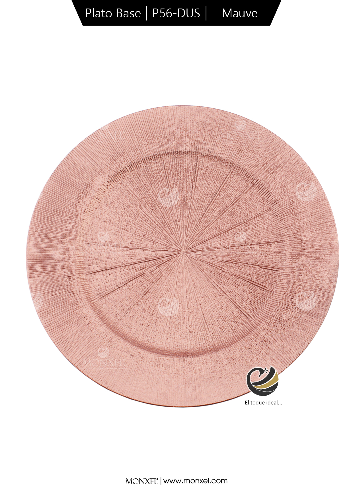 Plato Base P56-DUS Mauve 33 cm. (Polipropileno)