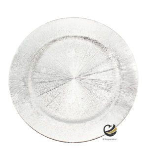 Plato Base P56-DUS Plata 33 cm. (Polipropileno)
