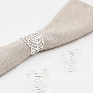 Anillos A02-FLO Plata (Acero Inoxidable)