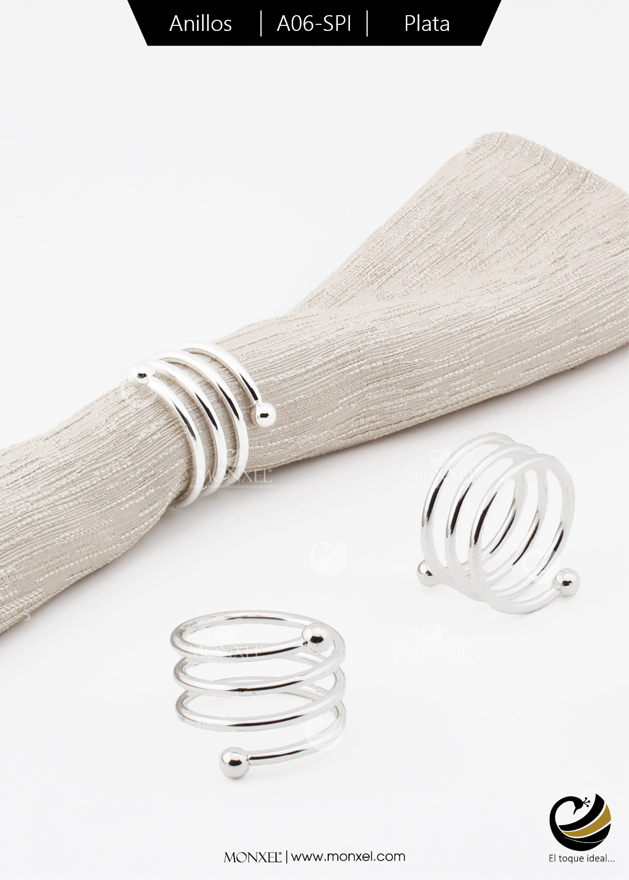 Anillos A06-SPI Plata (Acero Inoxidable)