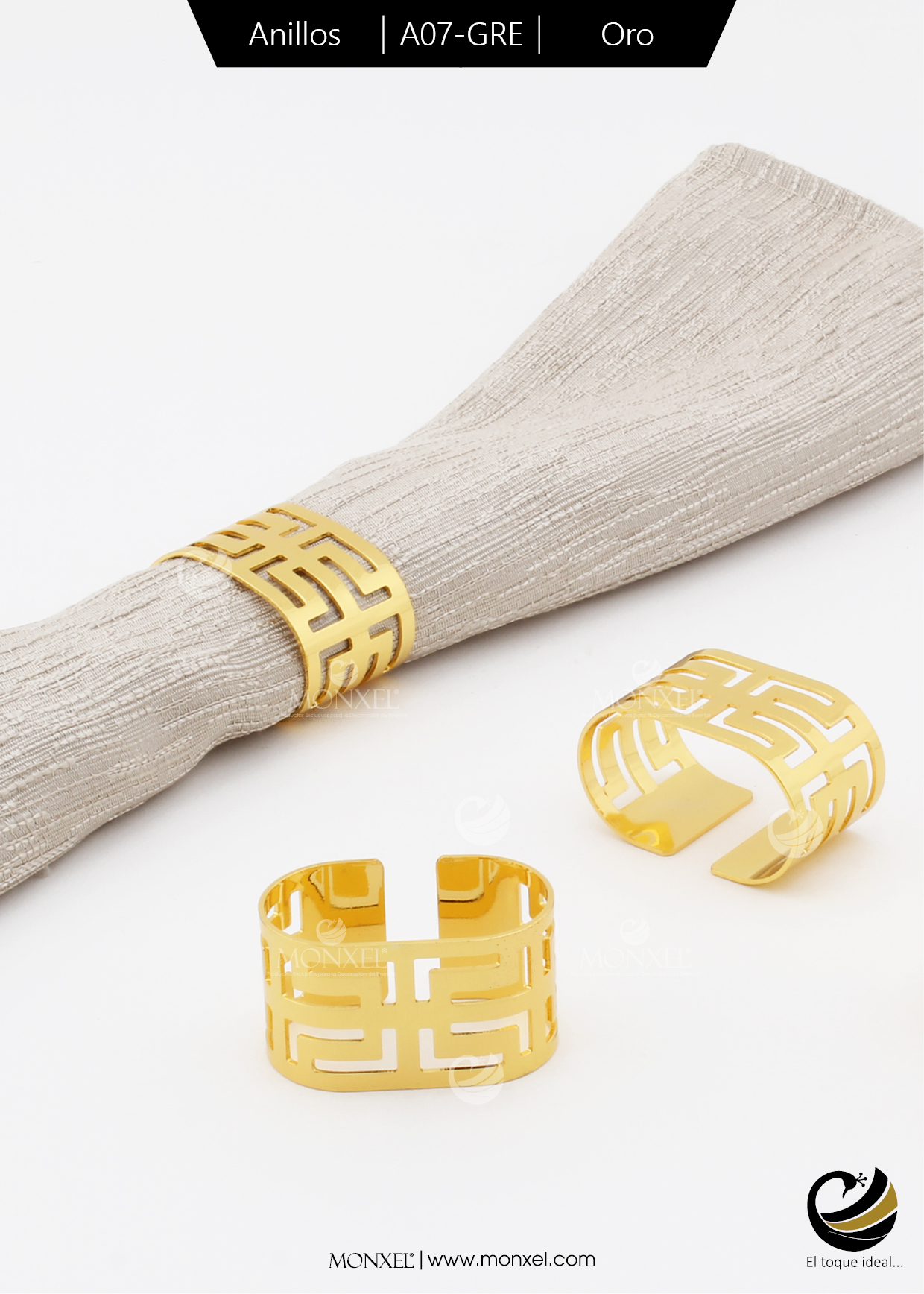 Anillos A07-GRE Oro (Acero Inoxidable)