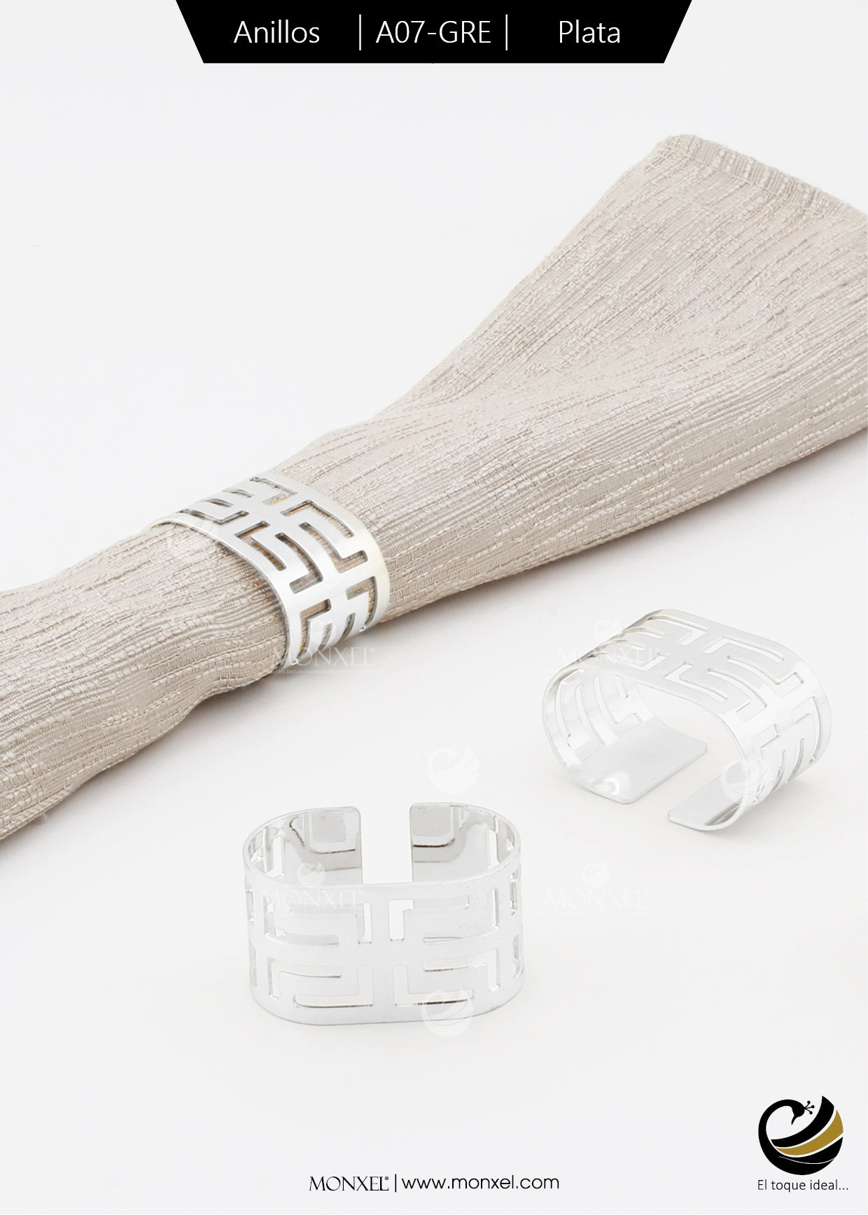 Anillos A07-GRE Plata (Acero Inoxidable)