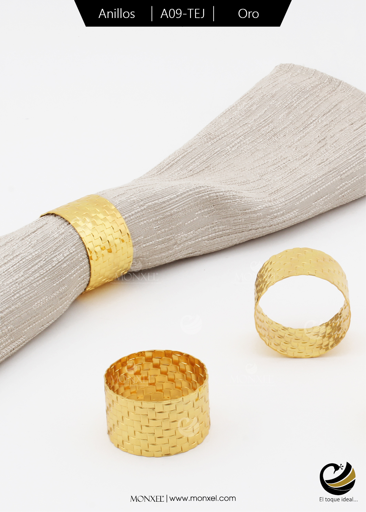 Anillos A09-TEJ Oro (Acero Inoxidable)