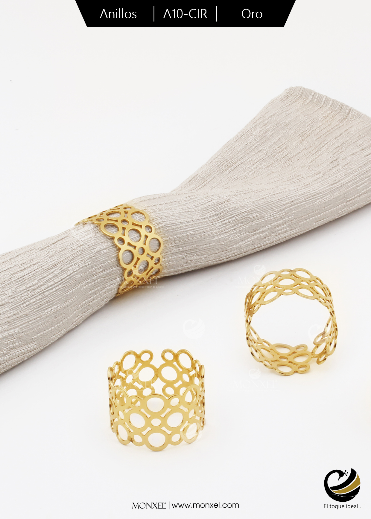 Anillos A10-CIR Oro (Acero Inoxidable)