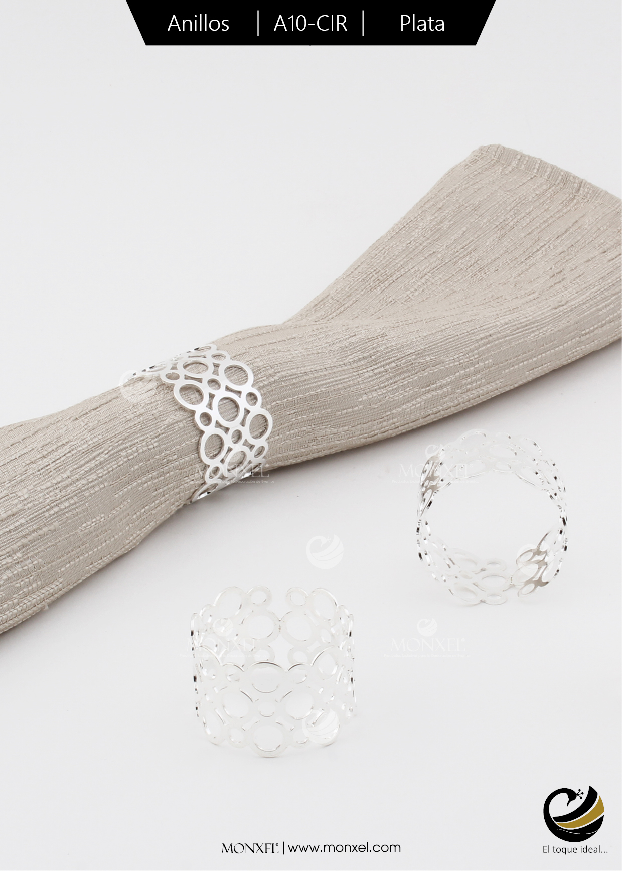 Anillos A10-CIR Plata (Acero Inoxidable)