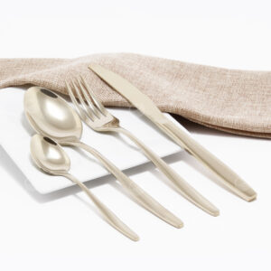 Cubiertos C01-YUN Champagne Set 4pz (Acero Inoxidable)