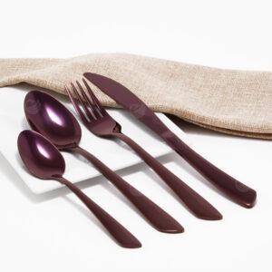 Cubiertos C02-WEN Ciruela Set 4pz (Acero Inoxidable)