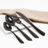 Cubiertos C02-WEN Negro Set 4pz (Acero Inoxidable)