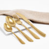 Cubiertos C02-WEN Oro Set 4pz (Acero Inoxidable)