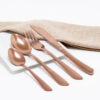 Cubiertos C02-WEN Rosa Oro Set 4pz (Acero Inoxidable)