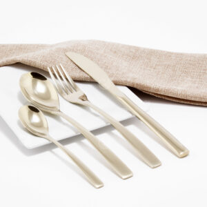 Cubiertos C03-NAN Champagne Set 4pz (Acero Inoxidable)