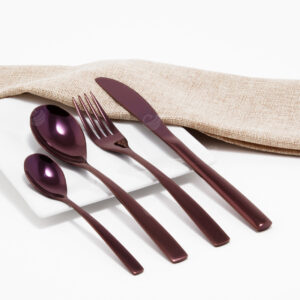 Cubiertos C03-NAN Ciruela Set 4pz (Acero Inoxidable)
