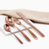 Cubiertos C03-NAN Rosa Oro Set 4pz (Acero Inoxidable)