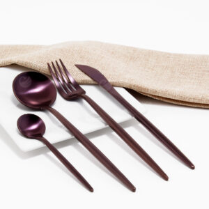 Cubiertos C04-XIA Ciruela Set 4pz (Acero Inoxidable)